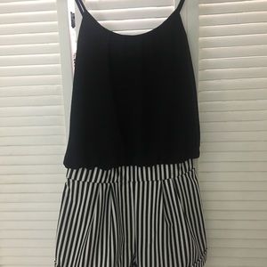 Black and white romper